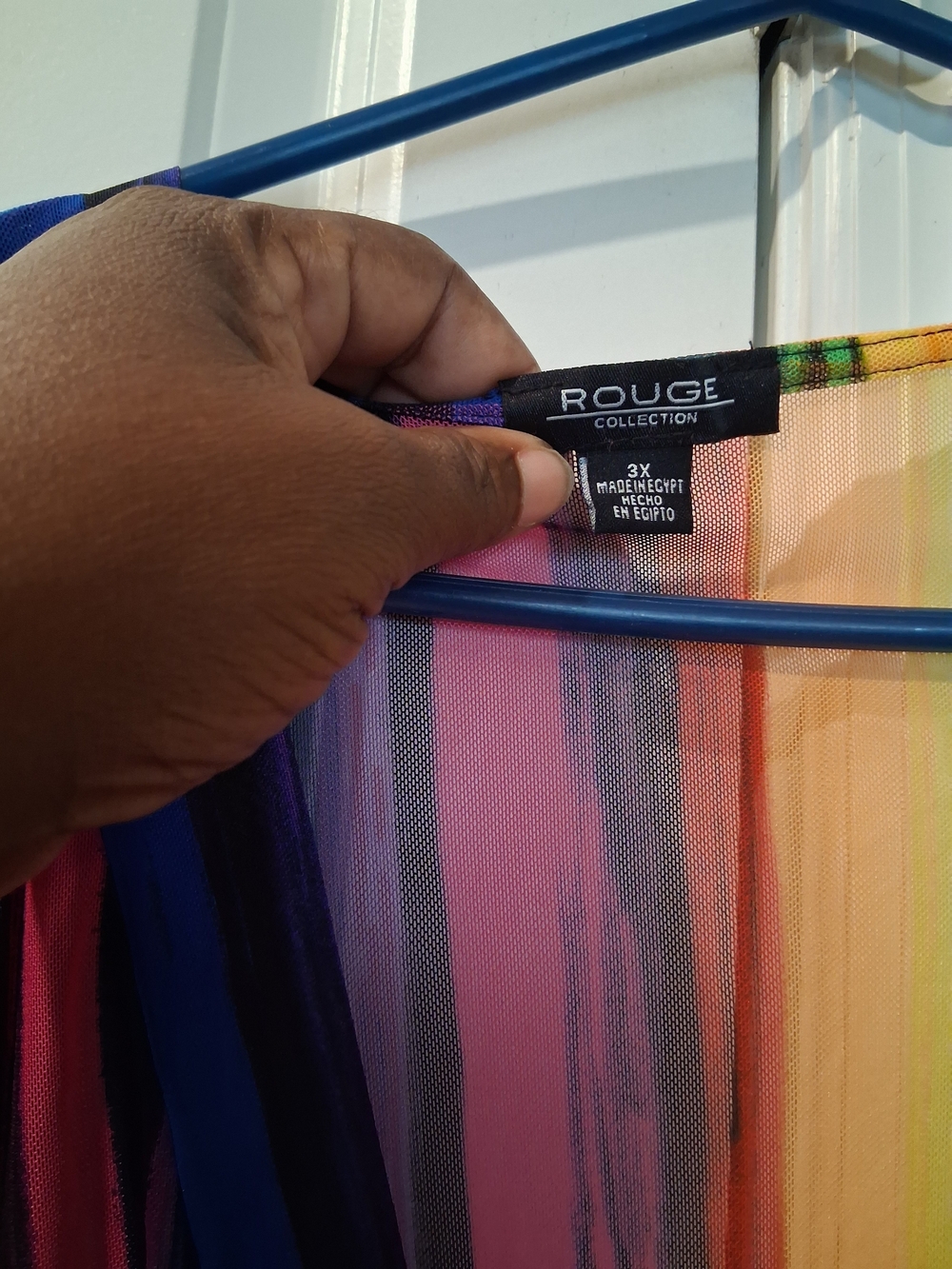 Rouge! Multicolor Vertical Stripe Skirt in Rainbow Hues